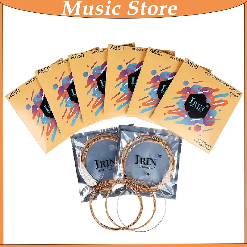 Irin 10 sets gitarren saiten 1-6 phosphor bronze edelstahl drahts aiten akustische folk gitarre musik instrument zubehör