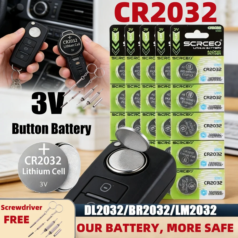 

5-100 шт. литиевые батарейки-таблетки CR2032 3В 210мАч для часов, игрушек, калькуляторов, автомобильных пультов ДУ