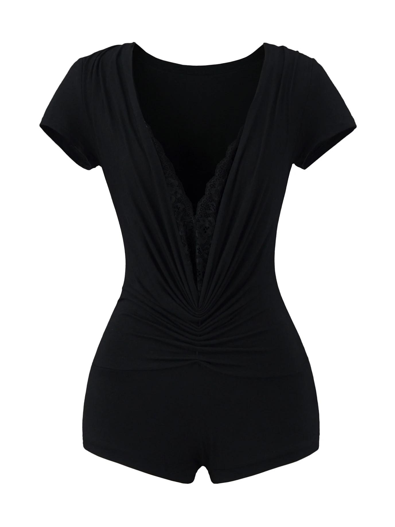 

Сексуальный американский кружевной комбинезон с глубоким V-образным вырезом Ne ort Sve, женский топ для похудения oulder, ширина обычного кроя