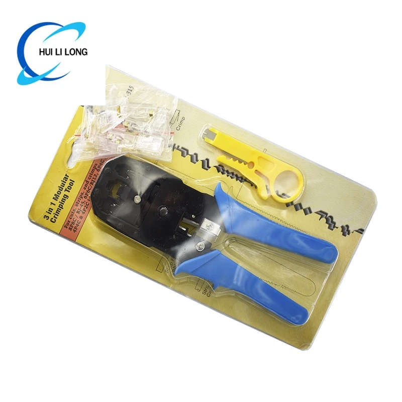 RJ45 crimper tool RJ11 RJ12 cat5e cat6 cable crimping tool network pliers tool 8P/6P4P multi-function cable pliers peeling shear