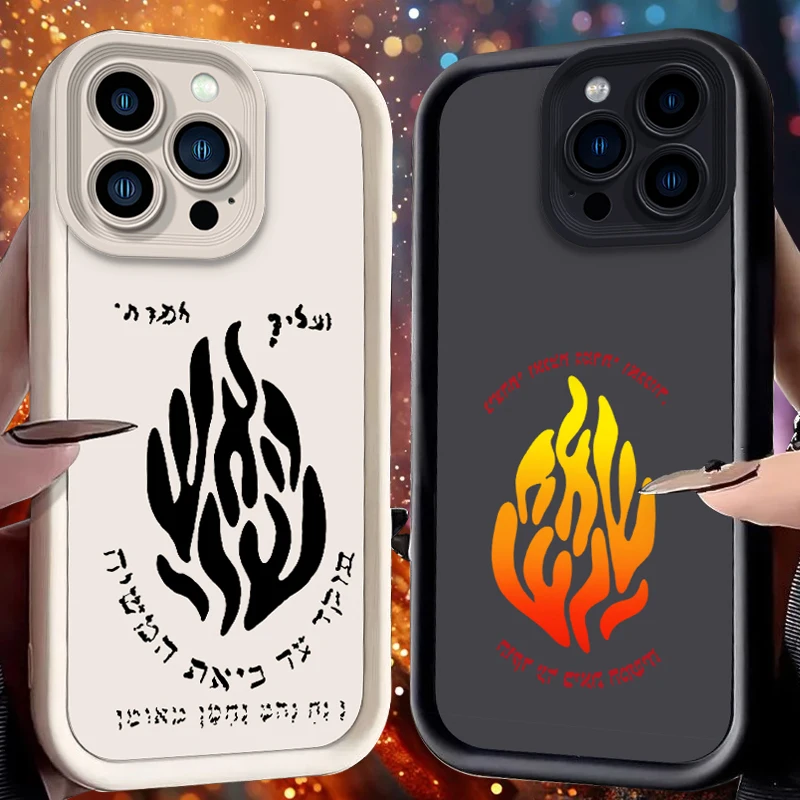 

Flame Case for iPhone 16 E 15 Pro Max 14 Plus 13 12 Mini 11 Pro Max XS X 8 7 SE Washable Liquid Silicone Shockproof Back Cover