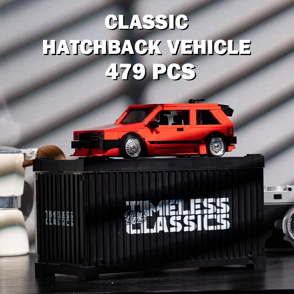 

479 шт. MOC Set City Classic Red Car MK Модель автомобиля Строительные блоки Сборка Кирпичи Игрушки для детей Взрослые Подарок с коробкой для дисплея