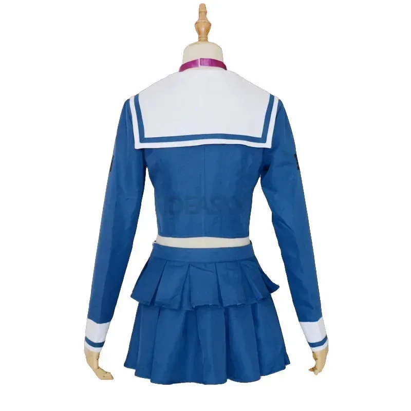 Anime danganronpa v3 matando harmonia tenko chabashira cosplay traje feminino azul uniforme escolar roupa vestido terno de marinheiro