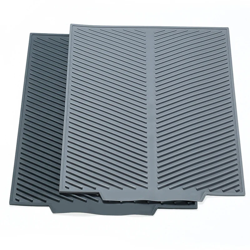 

51x41cm Kitchen Silicone Drain Pad Bowl Dish Cup Drying Storage Rack Holder Durable Table Mat Kitchenware Counter