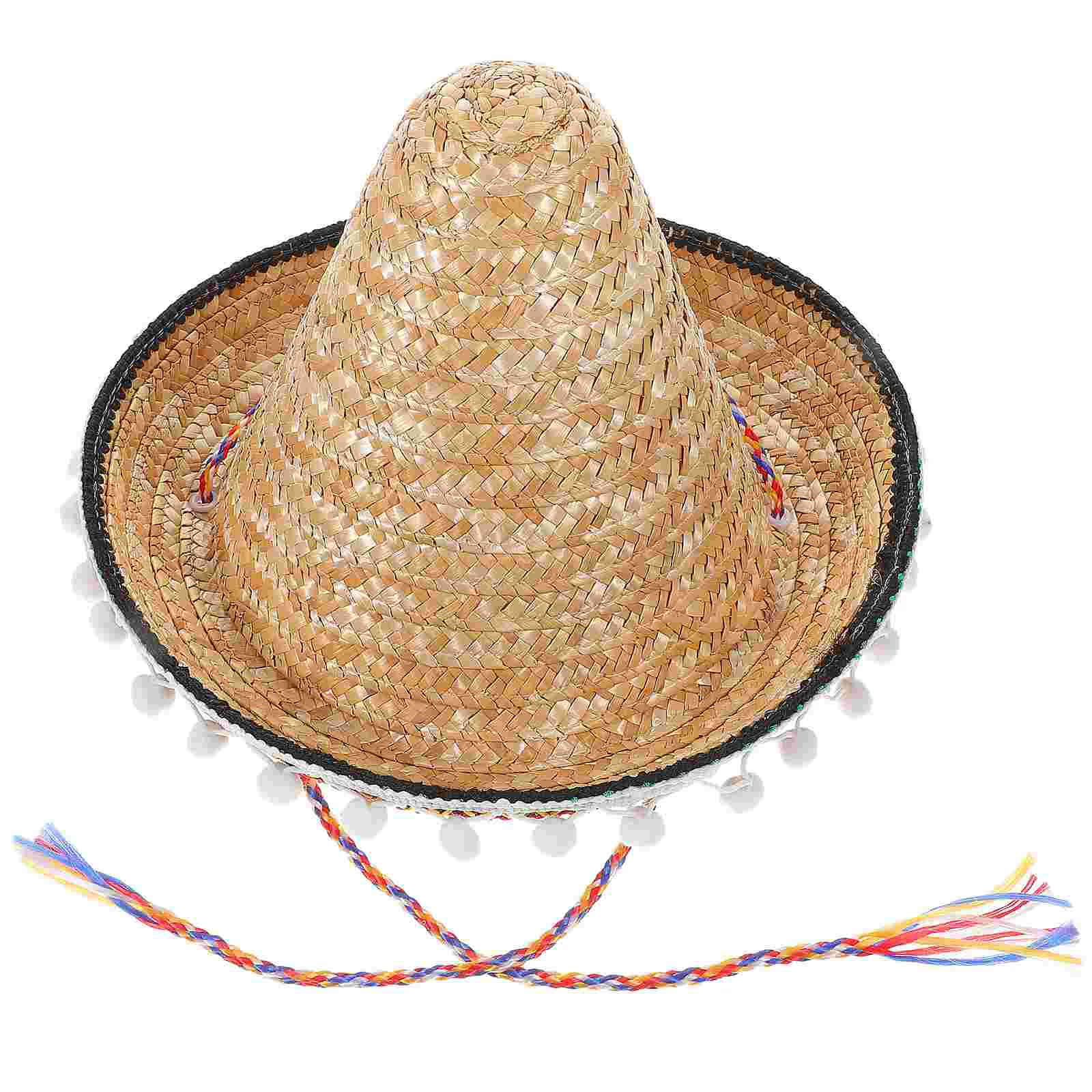 

Mexican Sombrero Hat Costume Hats Outdoor Multifunction Fishing Party Kids Straw Miss