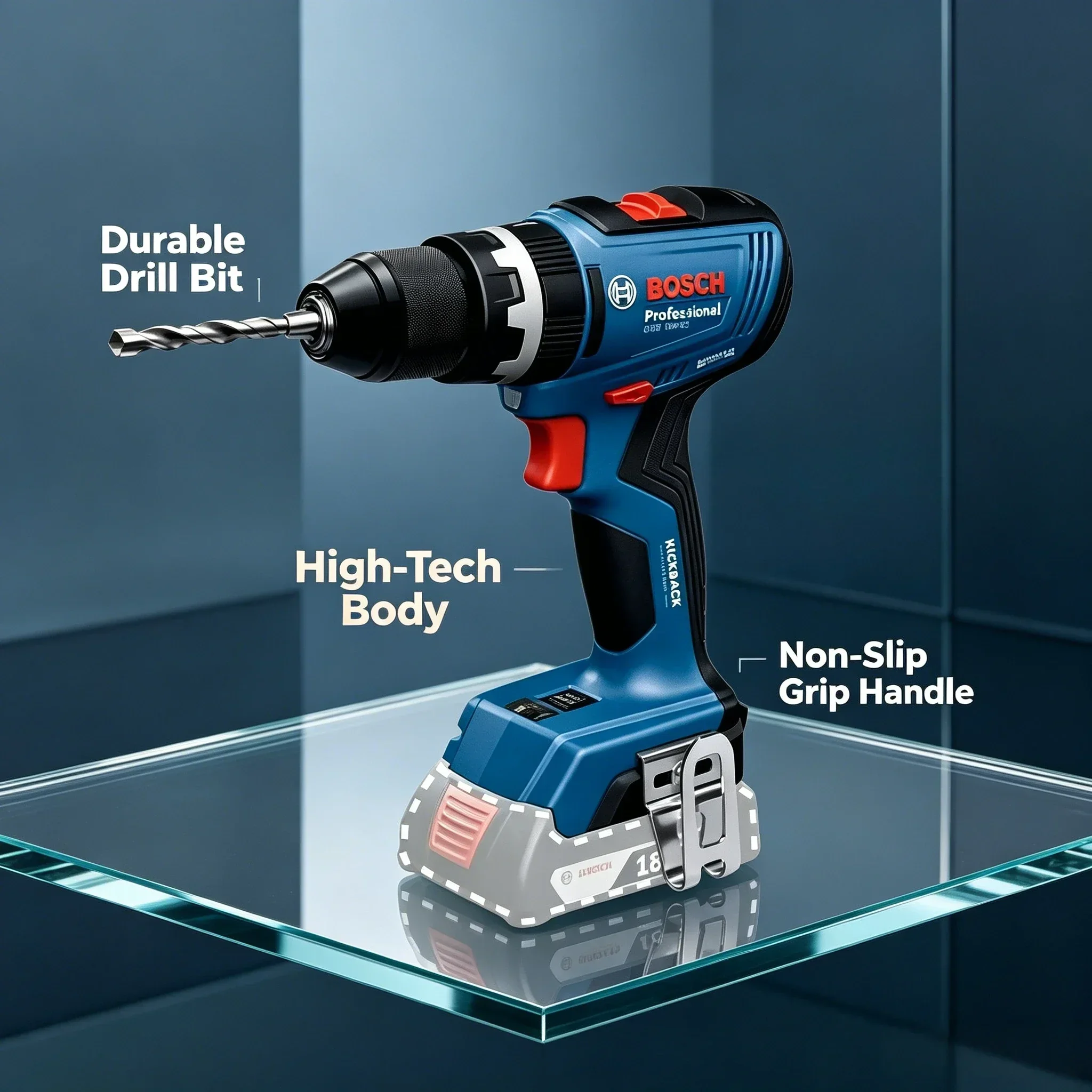 Bosch GSB 18V-65 Professional 18V Brushless Drill Driver Kit, Cordless Power Tool