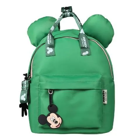 Disney Brand Children Small Backpack Boys Outdoor Bags Light Breathable Waterproof Nylon Bags Mickey Shape Solid Color Bags Kids