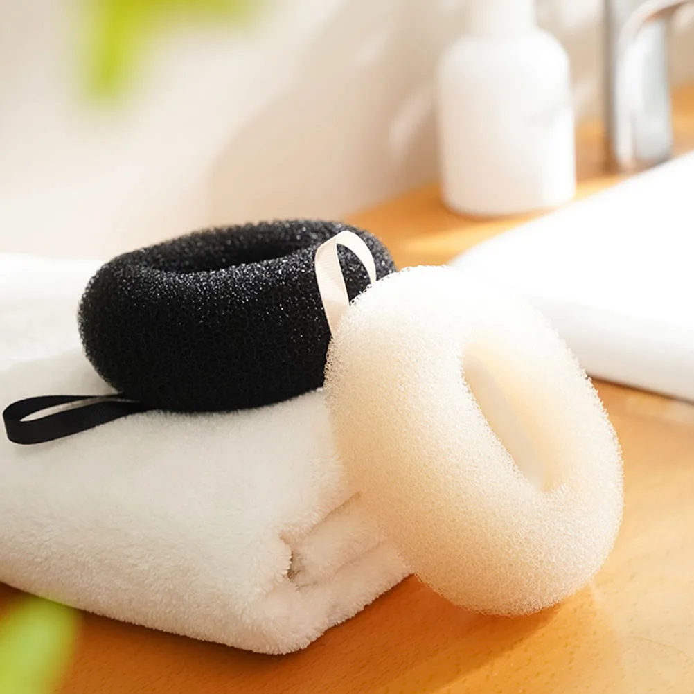 

2 Pcs Bath Ball Sponge Exfoliating Scrubber Shower Accessories Soft Cleansing Body Wash Foams Cleaning Travel
