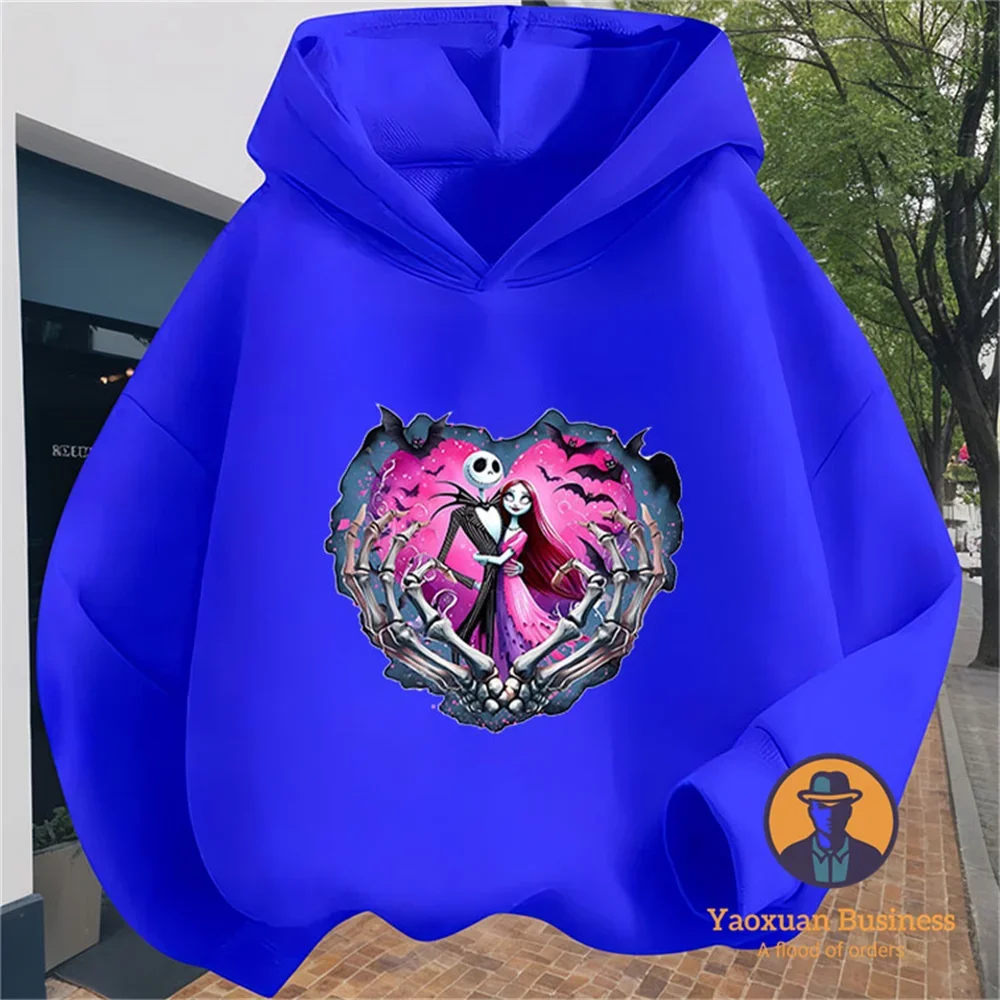 2025 للأولاد والبنات الكابوس قبل عيد الميلاد مبطن بالصوف هوديي شبح طباعة الشتاء يندبروف