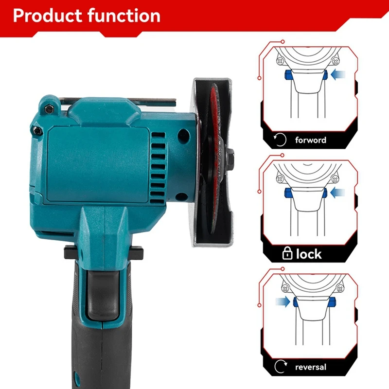 76MM Brushless Cordless Electric Angle Grinder Grinding Cutting Polishing Machine Power Tool For  18V Battery