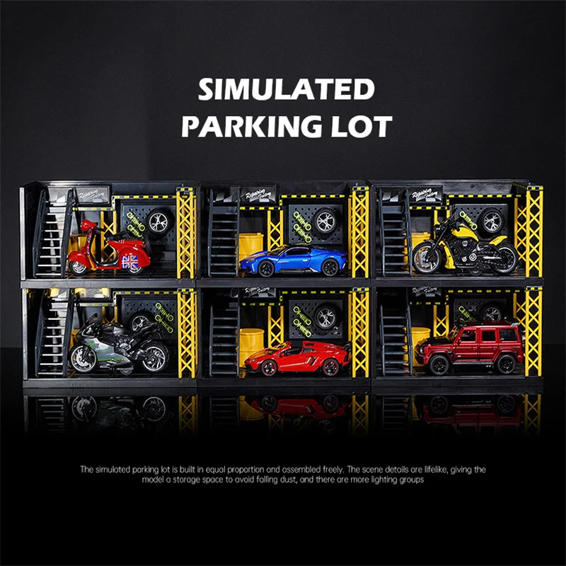 ألعاب موديل للدراجات النارية للأطفال والكبار ، ديكورات منزلية ، مشهد ذاتي الصنع من سبيكة ، ساحة تصليح لتصليح السيارات ، هدية لمحبي الدراجات النارية ،