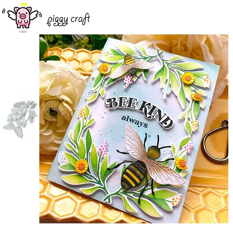 Piggy Craft metal cutting dies cut die mold Bee decoration Scrapbook paper craft knife mould blade punch stencils dies