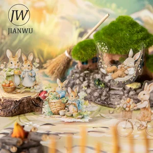JIANWU Seri Kehidupan Peter Rabbit Kolase Bahan Lanskap Bunga Kelinci Lucu Stiker Hewan Peliharaan Alat Tulis Jurnal Kreatif 10 poster jessica rabbit penjualan terbaik - №