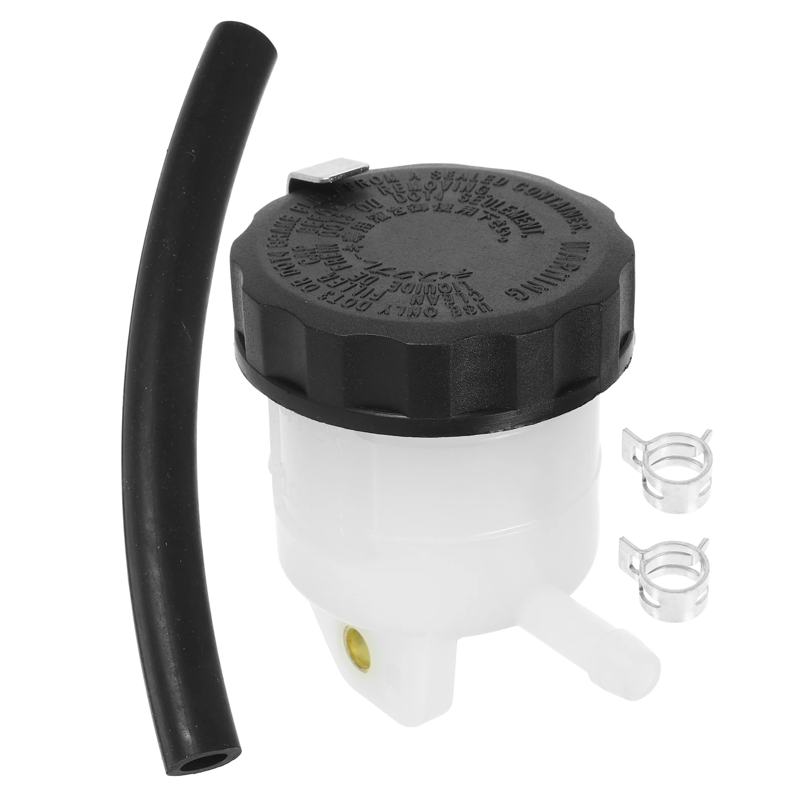 

Brake Fluid Reservoir Motorcycle Front Rear White Plastic Rubber Precision Fit Racing Performance Compatible with Large