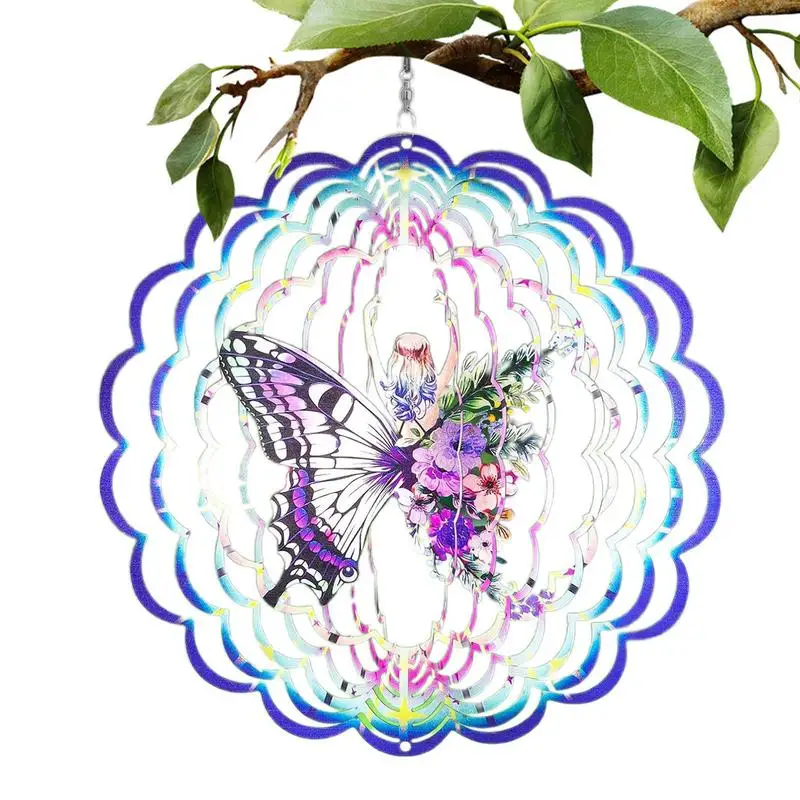 

Butterfly Hunging Wind Spinner Fairy Windmill Ornaments Wind Sculptures Crafts Ornaments For Yard Garden Window Home