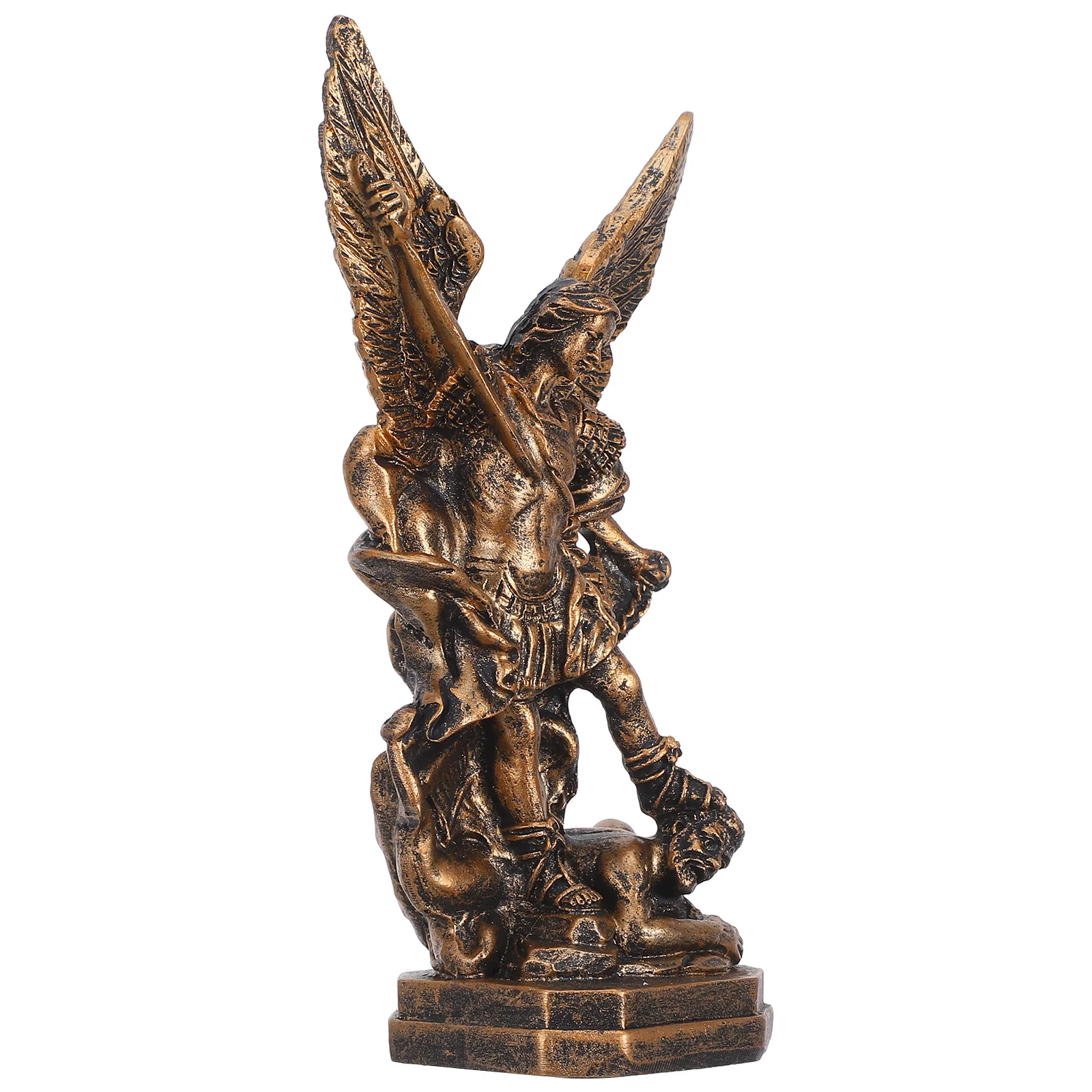 

1pc Retro Resin Angel Desktop Ornament Small Creative Statue Mini Sculpture Vintage Decorative Angel Shaped Statues For Indoor