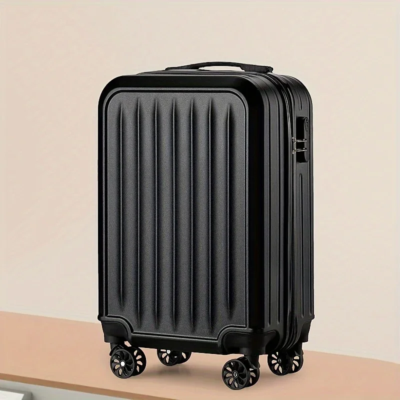 Large Capacity Solid Color Suitcase-zipper Code Case  Perfect for Leisure & Gifts Universal Wheel Anti-collision Angle Luggage