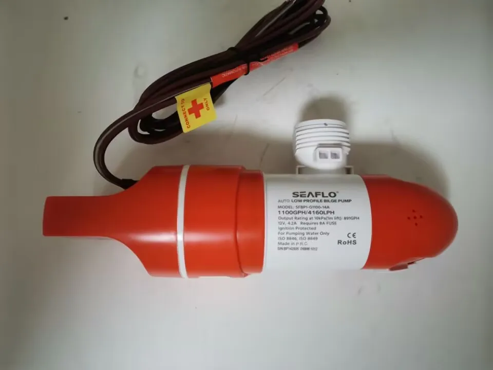 

Seaflo 12V SFBP1-G1100-14A Яхта с датчиком уровня воды, узкий горизонтальный автоматический трюмный насос