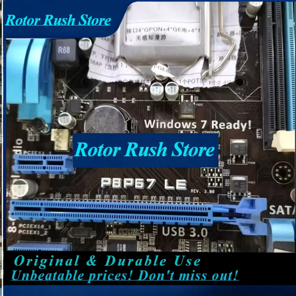 RoRuSASUS P8P67LE Large Board Intel 3/5/7 Processor 1155 Pin DDR3 Memory ATX Overclocking Motherboard