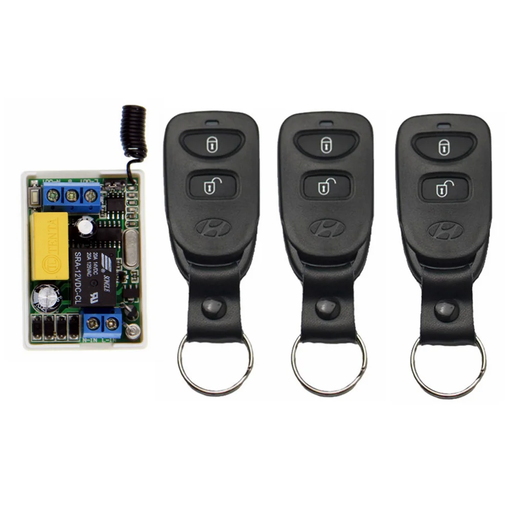 Mini Wireless RF Remote Control LED Light Strips Switch 10A Relay Output Radio AC 220V 1 CH 1CH Receiver Module +Transmitter