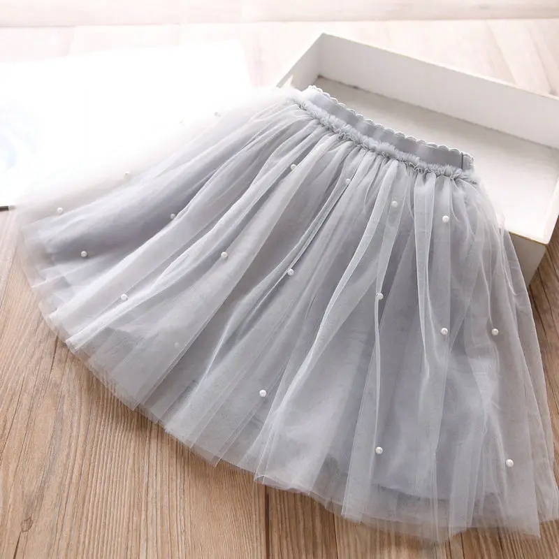 DE PEACH 2024 Summer Baby Girls Fluffy Tulle Skirt Toddler Kids Lace Tutu Skirts For Girl Princess Party Dance Clothes