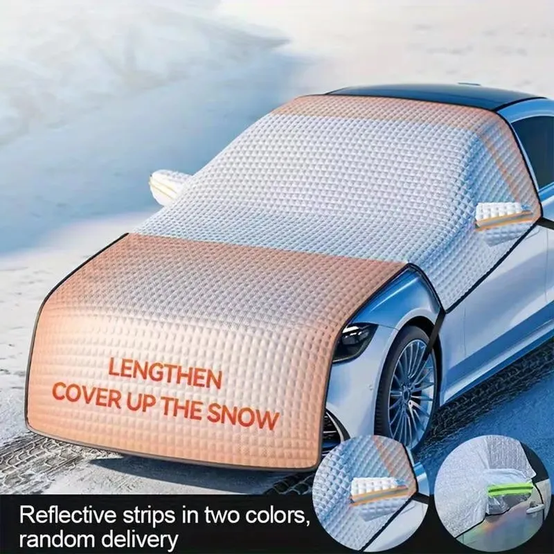 Frost-proof, frost-proof and snow-proof cover for front windshield of automobile snow shield winter window winter car clothing