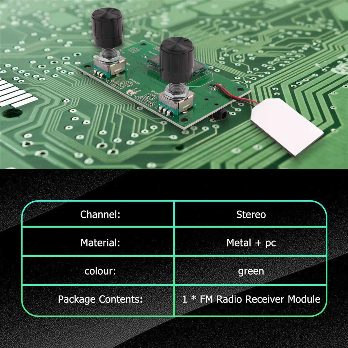 FM Radio Receiver Module 87-108MHz Frequency Modulation Stereo Receiving Board with LCD Digital Display 3-5V DSP PLL