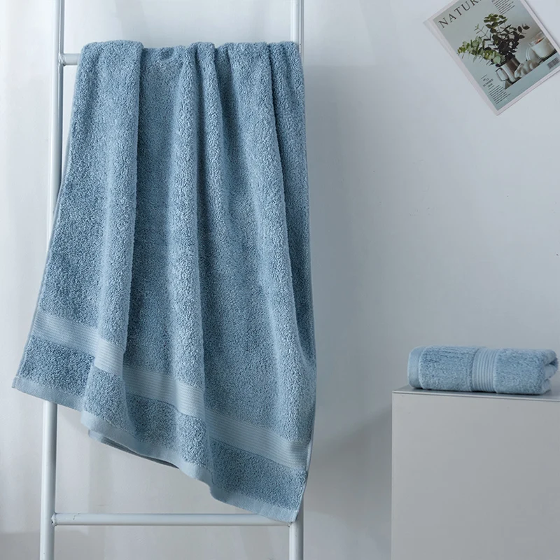 High Quality Long Staple Cotton Towel Set, Solid Color Thick Bath Towel Set, Soft And Comfortable