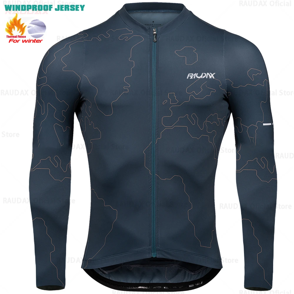2025, Raudax Winter Radfahren Thermo-Fleece-Kleidungssets, Top-Radtrikot, Sport, Fahrrad, MTB, Reitbekleidung, warme Jacken für Herren – Detail 4