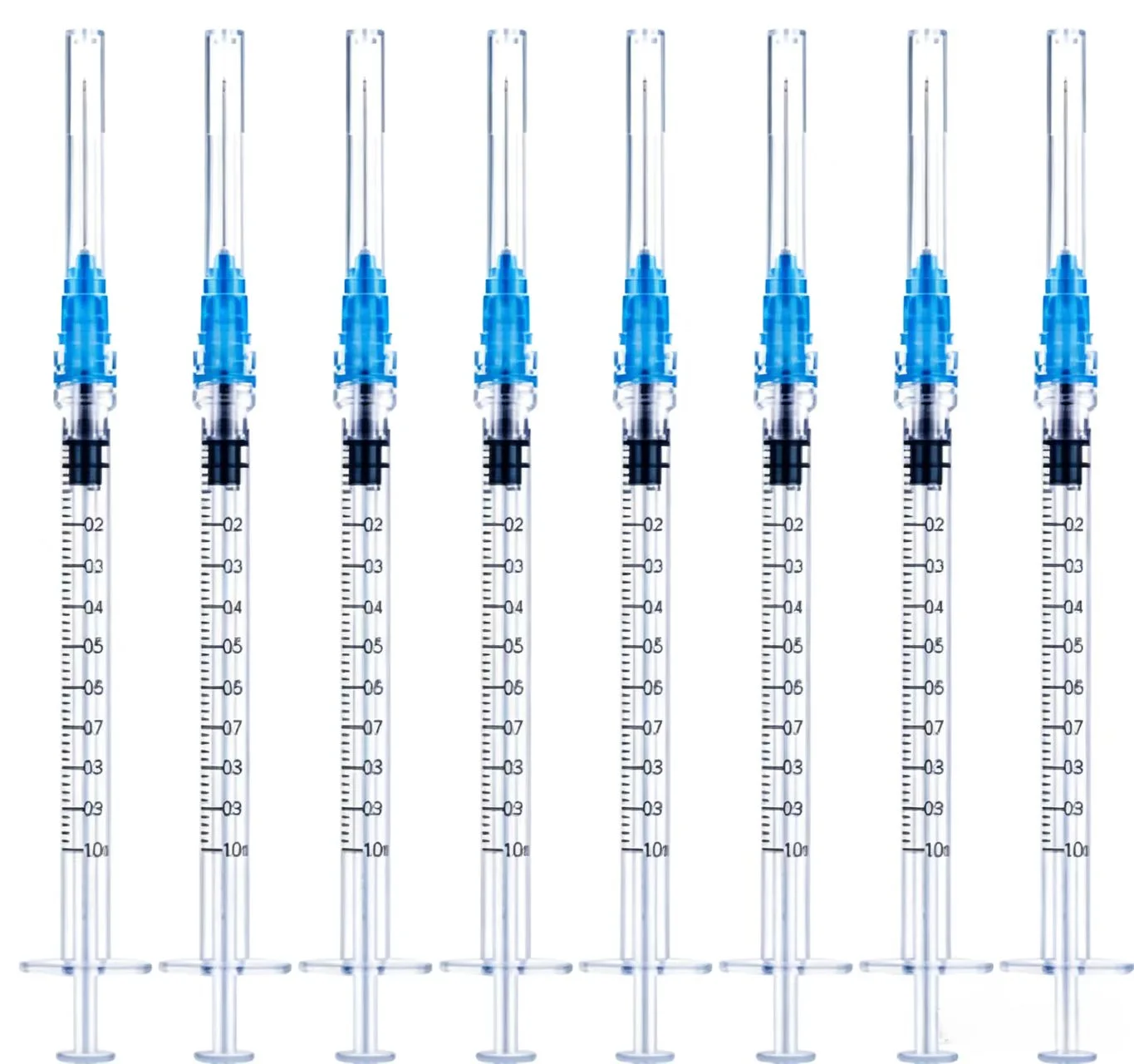10/50/100pack 1ml  Luer Lock Syringe with 23G Needle Disposable Individually Packaged Research Laboratory Liquid Transfer