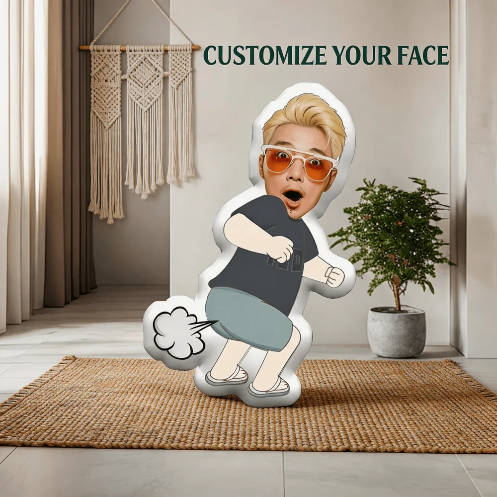 1Pc Personalized Custom Photo Fun Styling Throw Pillow, Double-Sided Design, Soft Plush Cushion with Insert, Perfect Gift