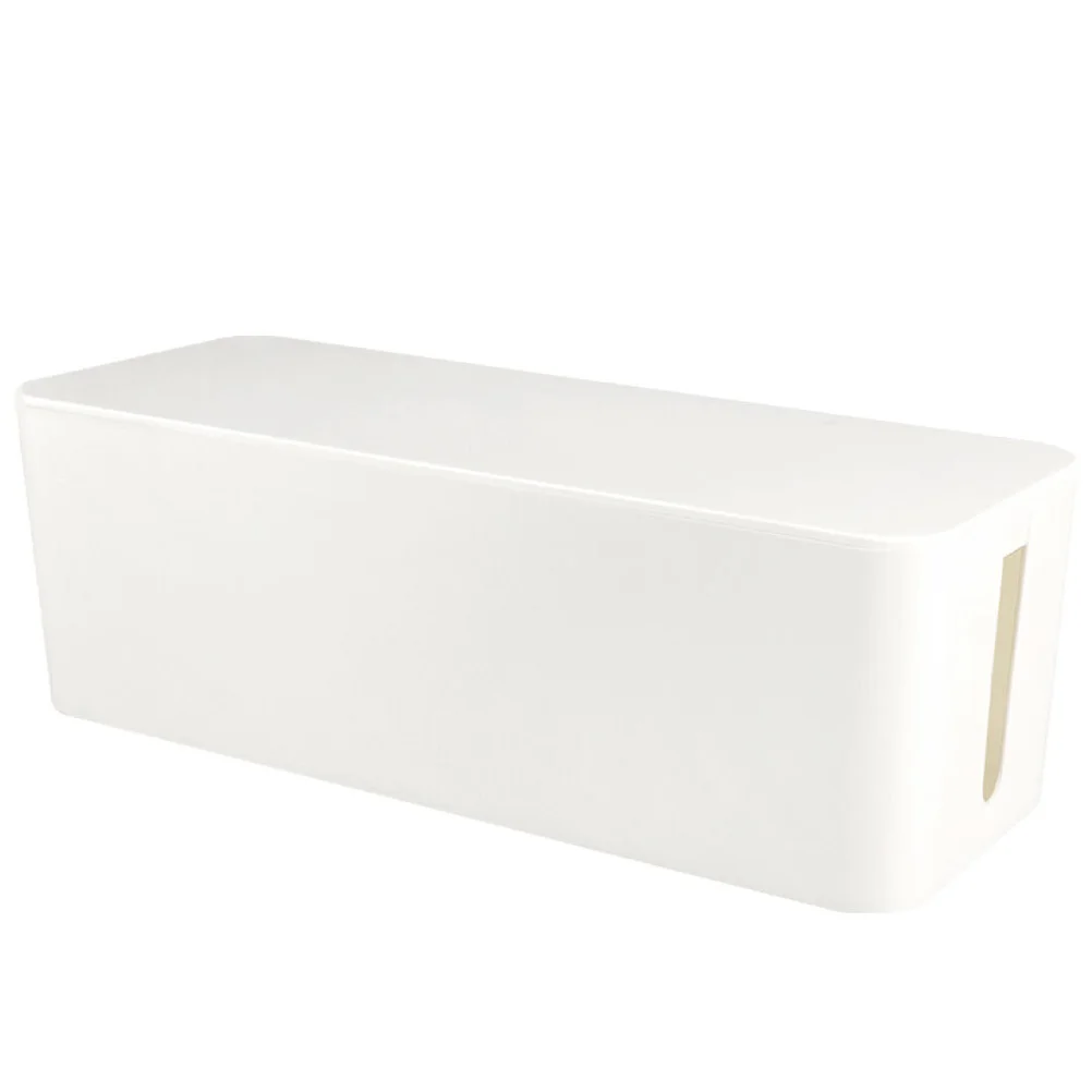 

Plastic Cable Case Holder Large Size M White Cable Management Organizer Durable Design Storage Box for Cables Power
