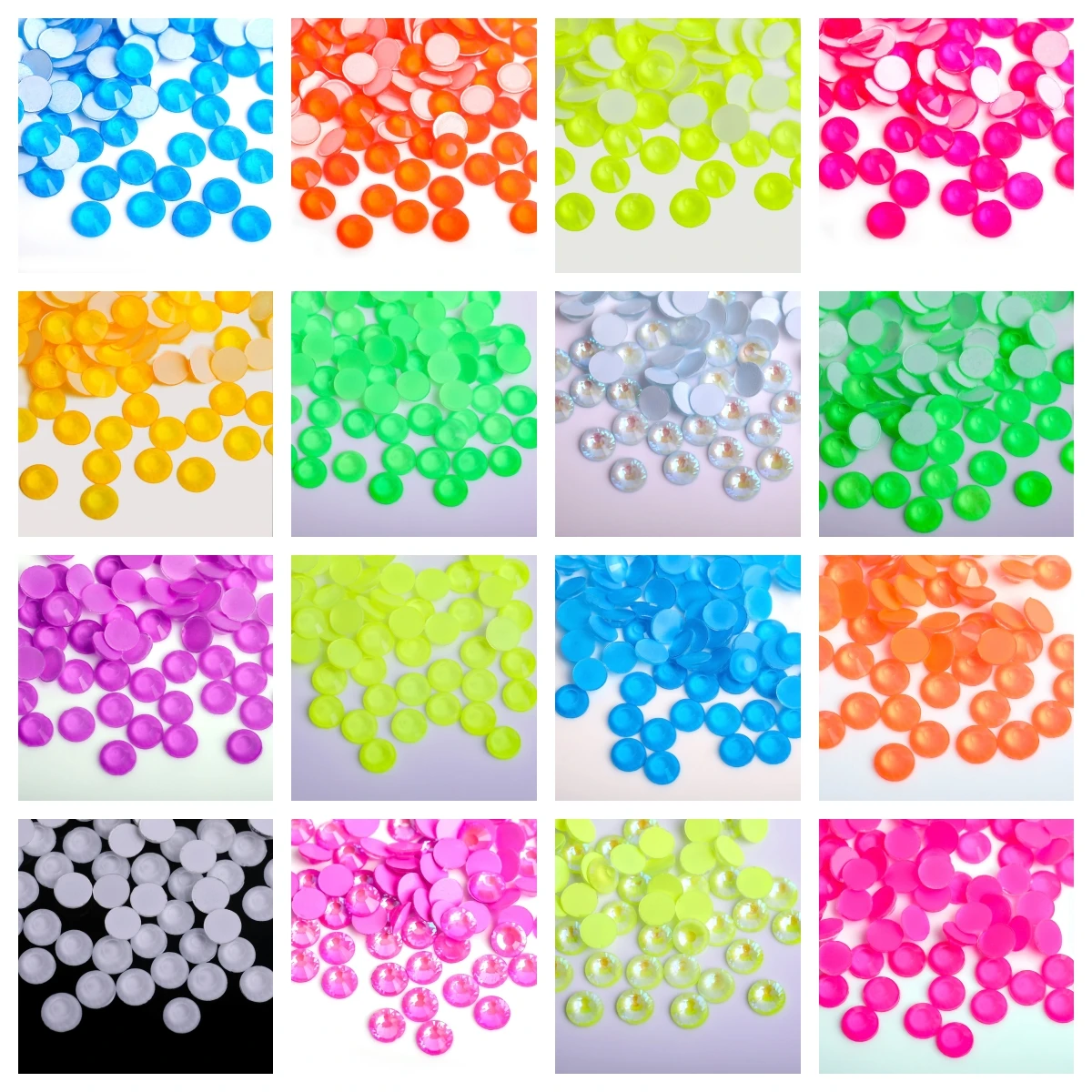 Fluorescenza tutti i colori Neon Hotfix Strass cristallo Super luminoso Strass vetro ferro su Strass per abito indumento in tessuto