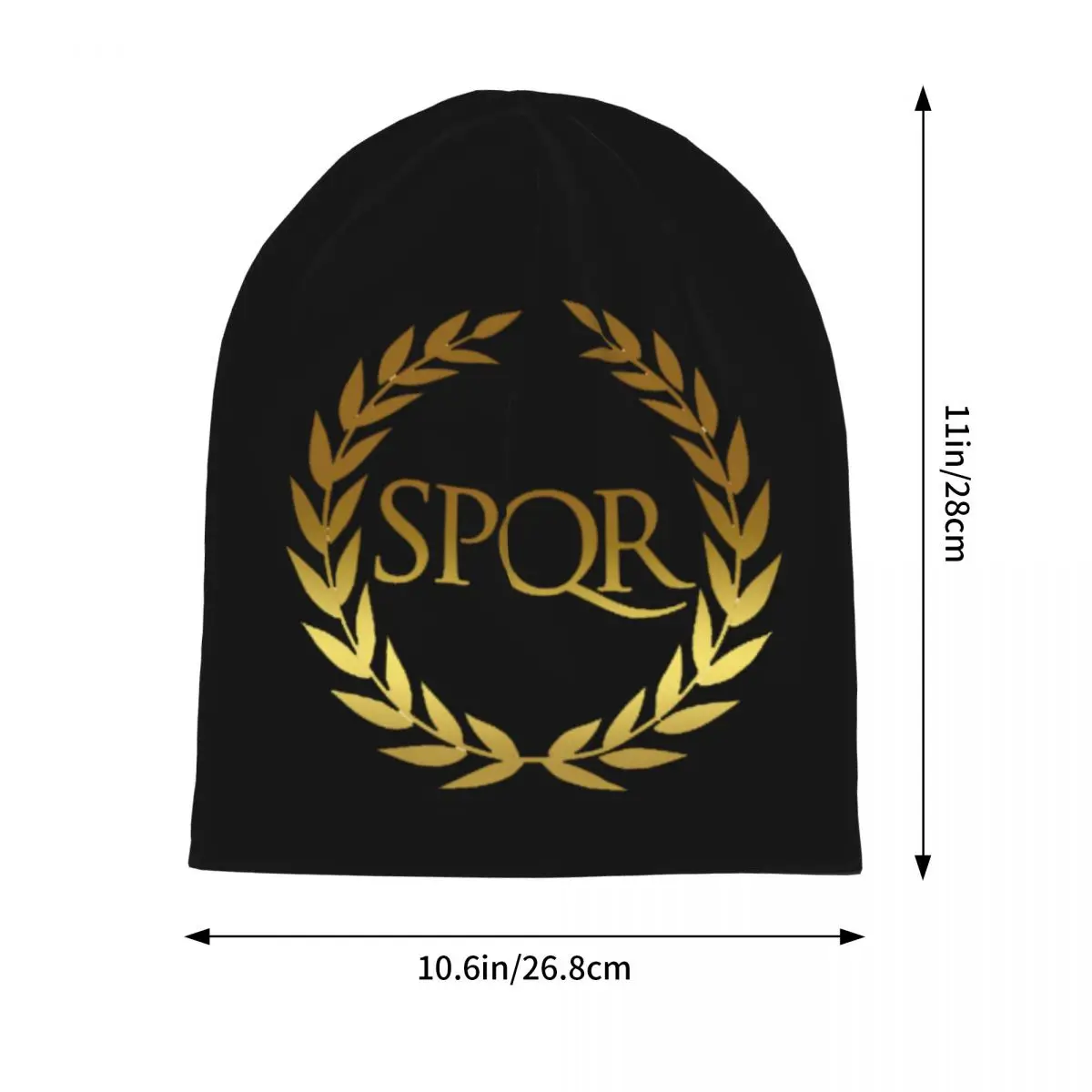 Roman SPQR Warm Knitted Cap Fashion Bonnet Hat Autumn Winter Outdoor Beanies Hats for Men Women Adult