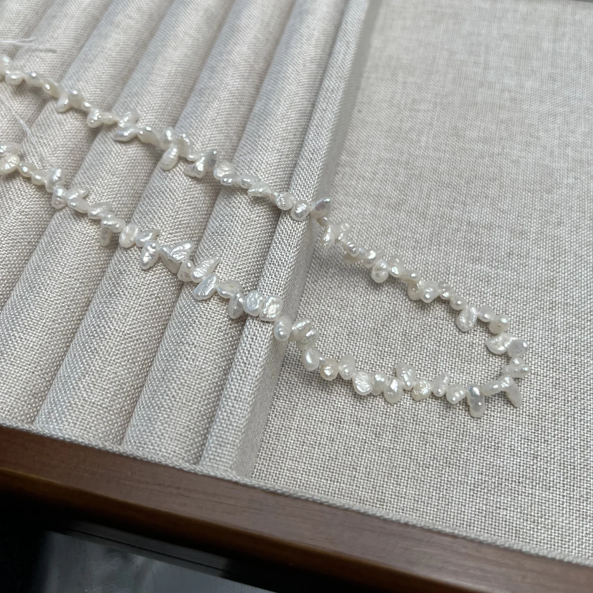 

4-5mmA Natural Freshwater White Three Seven Holes Baroque Pearl Bead Jewelry Make DIY Necklace Bracelet Accessories Wedding Gift