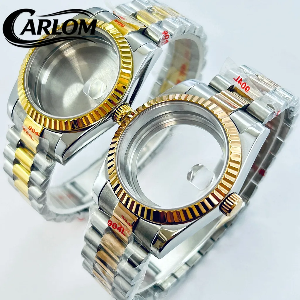 

36mm/40mm NH Watch Case For NH34 NH35 NH36 NH38 NH39 NH70 NH72 ETA2824 PT5000 Waterproof Sapphire Glass Presidential Bracelet