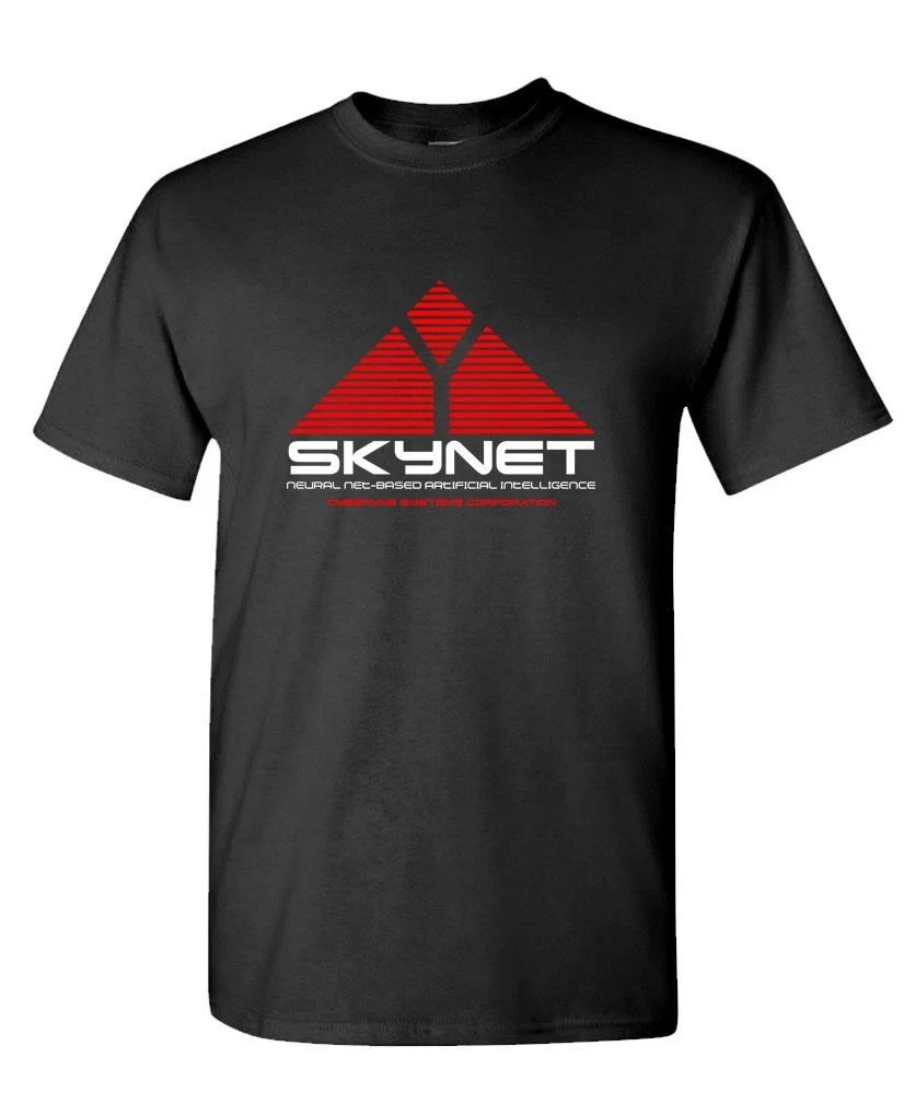 Camiseta para hombre, SKYNET AI Cyborg Movie, estilo casual holgado, camiseta de algodón puro para parejas, camiseta harajuku de gran tamaño