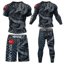 Mma Shorts Jiu Jitsu T-shirt Pant Sets Rashguard Bjj Full Body Mens Women Compression Boxing Jerseys Rash Guard Clothing Suits