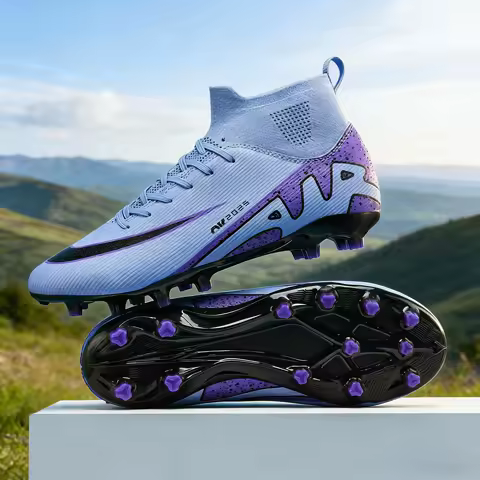 Professional Men Football Shoes Resistant Sports Casual Sneakers Society Training Soccer Shoes TF/FG Comfortable Football Boots