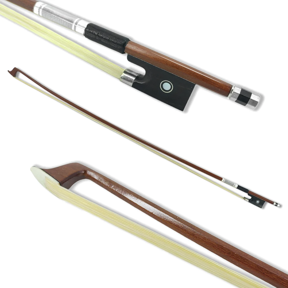 Violin Bow New 4/4 Full Size Advance Brazilian Wood Ebony Frog Wood Bows Light Strong Banlanced