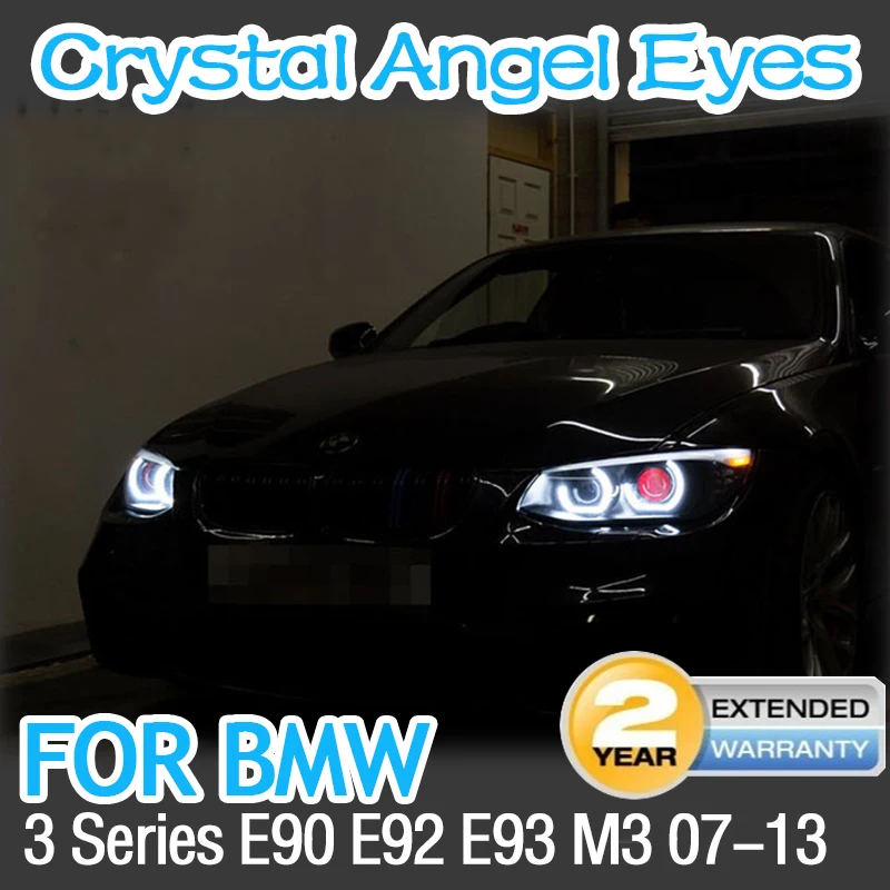 for BMW 3 Series E90 E92 E93 M3 316i 318i 320i 320si 323i 325i 328i 330i LED Crystal Angel Eyes  rings Kit