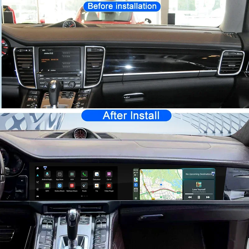 for Panamera Dual Screen 2010- 2016 26 Inch Car Radio Multimedia Player Android14 4G  Navigation