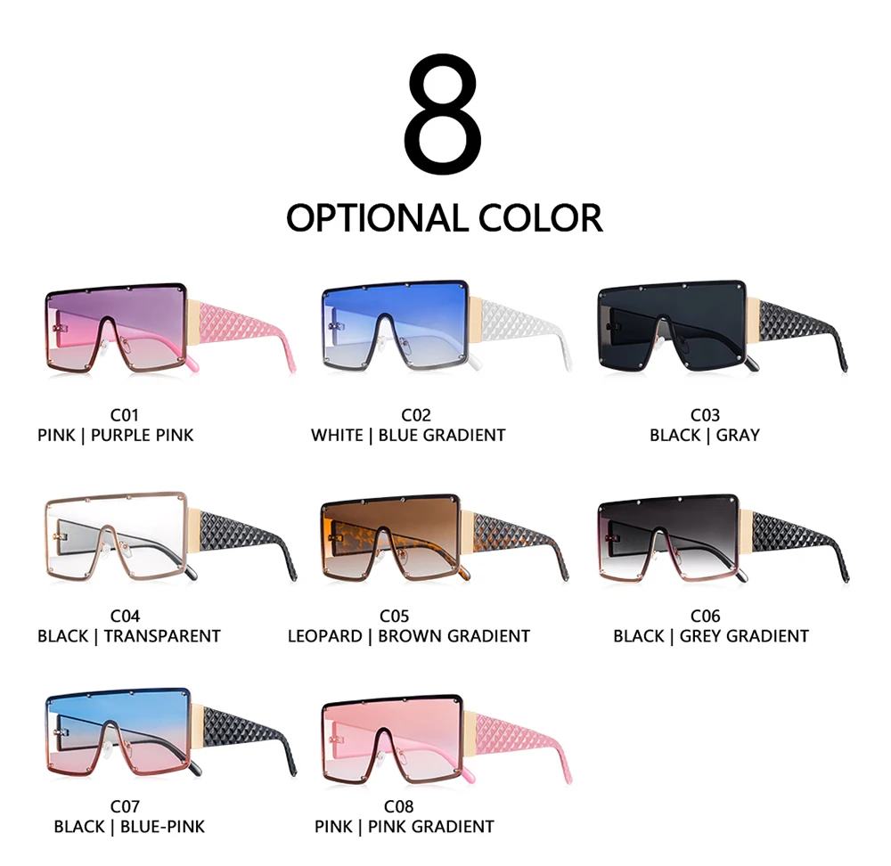 CRIXALIS Damen-Sonnenbrille mit großem Rahmen, quadratisch, Y2K-Marke, Vintage-Sonnenbrille, Schildbrille, UV400-Schutz, Sonnenbrille für Damen – Detail 5