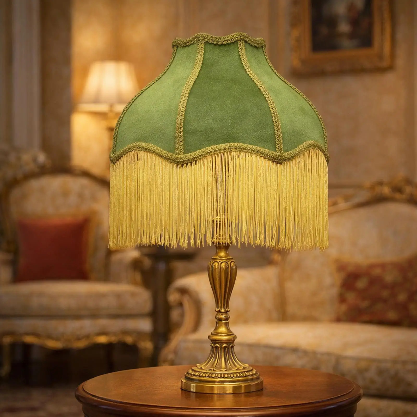 

Винтажный абажур с кистями и бахромой, викторианский светильник E27 для дома и отеля