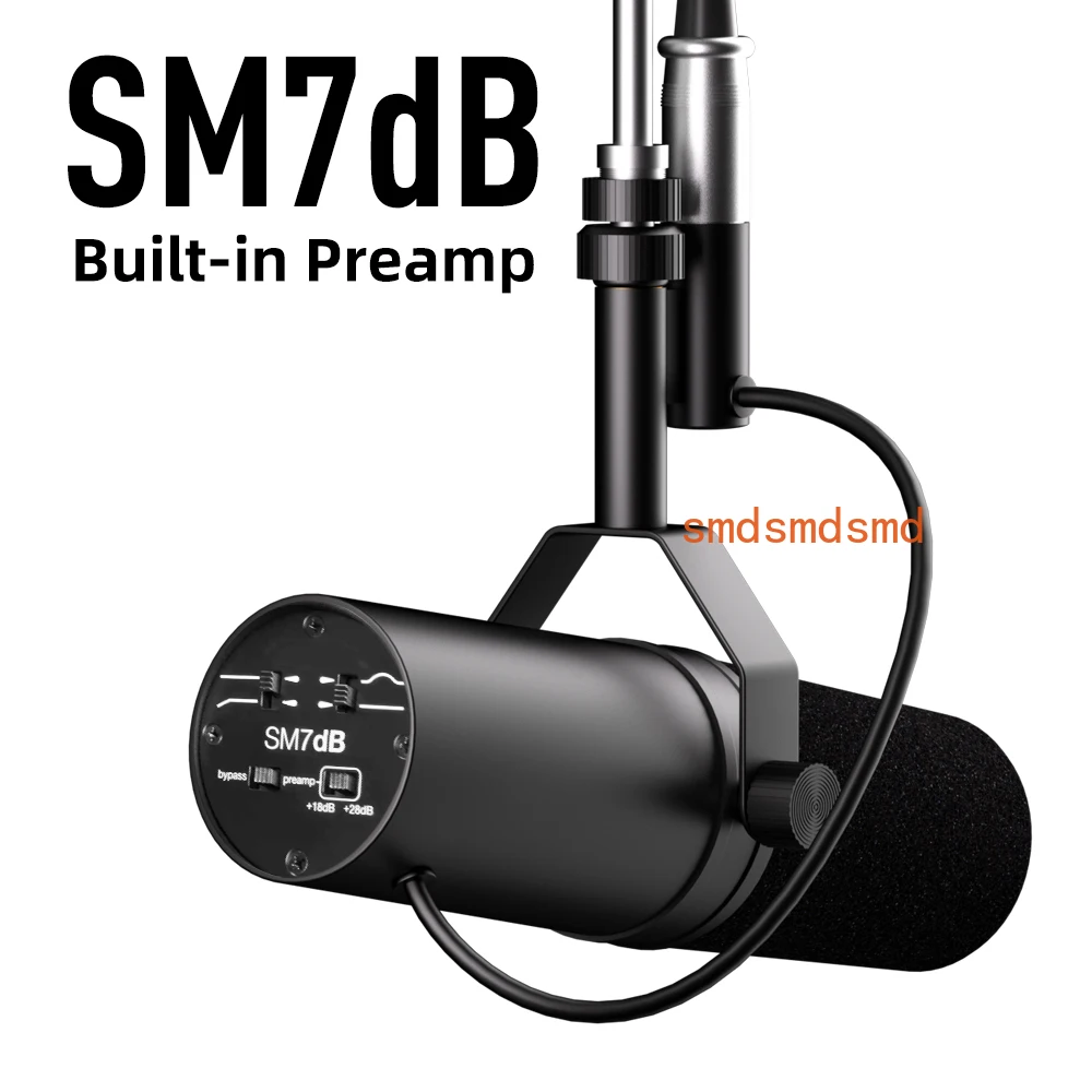 TOP Quality SM7DB Dynamic Vocal Microphone Selectable Frequency Response Built-in Preamp For Home Podcasting Recording Broadcast