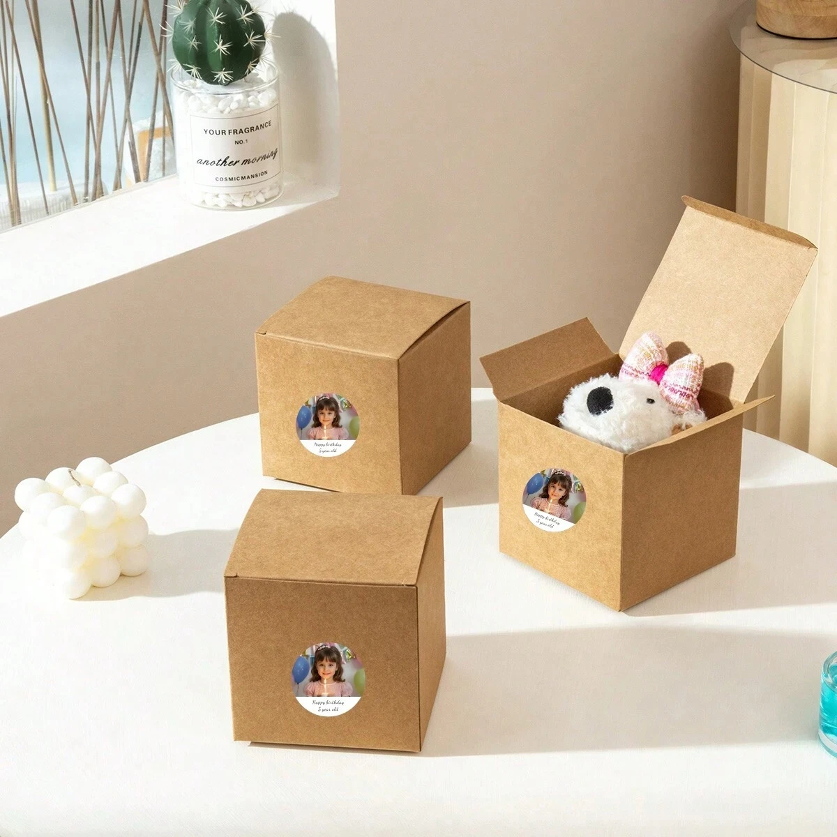 맞춤형 개인화 사진 스티커 라벨 결혼식 생일 기념일 발렌타인 어머니 아버지의 날 가정 사무실 선물