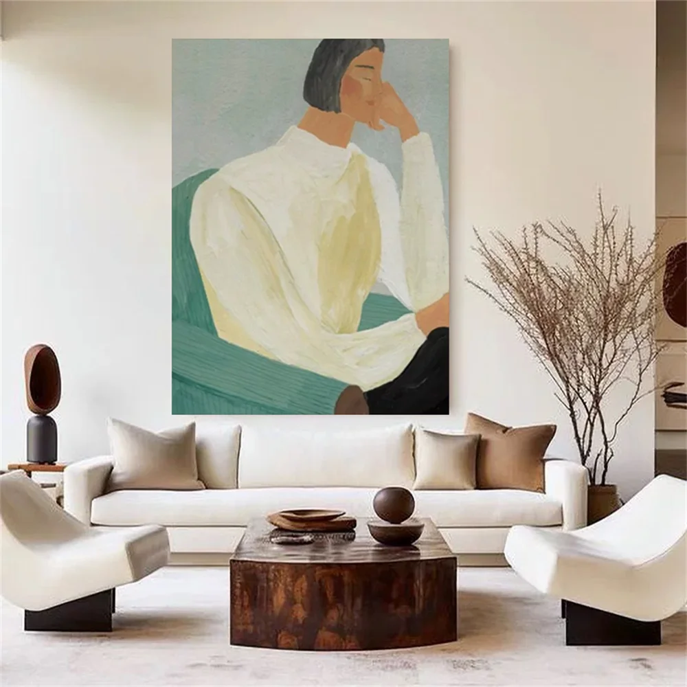 

Modern Nordic abstract home decor hand-painted oil painting body art wall painting artist Dance canvas art for living room decor