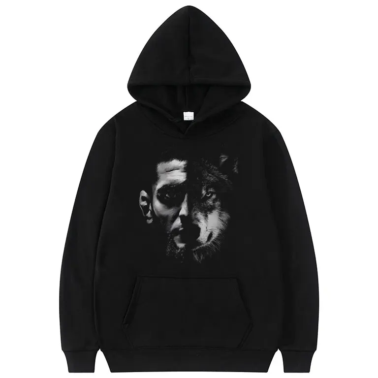 

Hot Khamzat Chimaev Face Graphic Hoodie Men Women Fashion Casual Oversized Pullover Hoodies Men's Vintage Hip Hop Streetwear