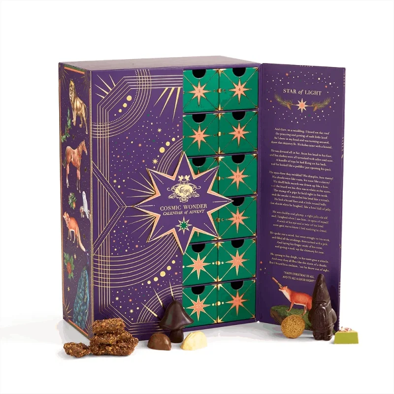 Op Maat Gemaakte Productluxe Cadeau Ramadan Eid Countdown Chocoladekoekje 24 Dagen Adventskalender Verpakking