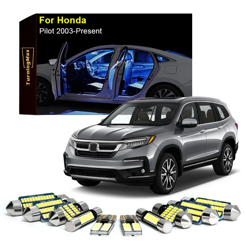 

Canbus Interior Lighting LED Bulb Kit Package For Honda Pilot 2003-Now Trunk Dome Map Reading Lights Indoor Lamp Car Accessories